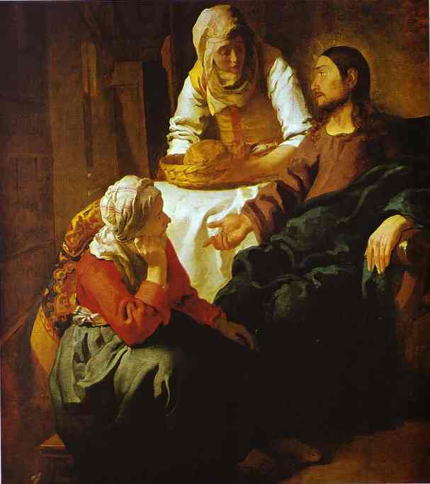 Christ in the House of Martha and Mary (Johannes Vermeer, ca. 1654 ,  National Gallery of Scotland, Edinburgh)