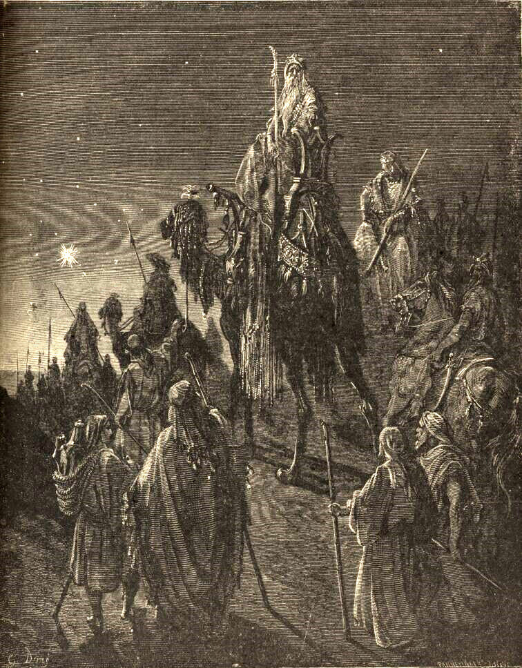De wijzen die door de ster geleid worden (Gustave Doré)