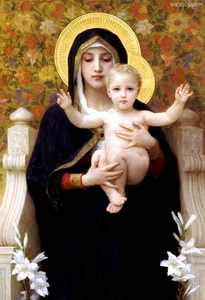 La vierge au Lys (William Bouguereau, 1899)