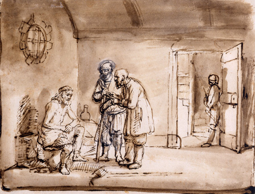 St. John the Baptist in Prison receives Christ's answer (Samuel van Hoogstraten, 1627-1678)