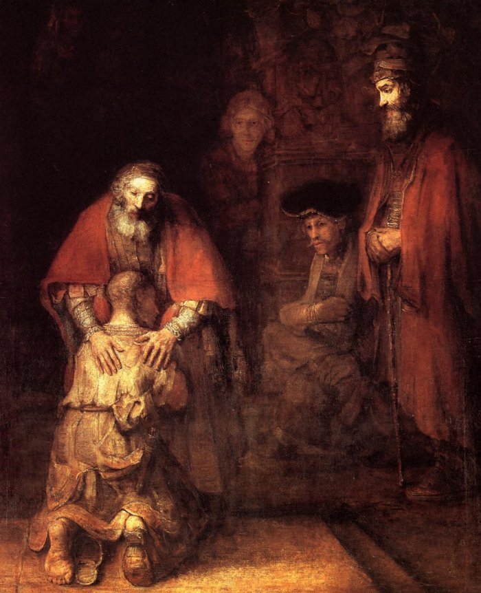 The Return of the Prodigal Son  (Rembrandt Harmensz. van Rijn, 1668-69 ,  Hermitage, St. Petersburg)