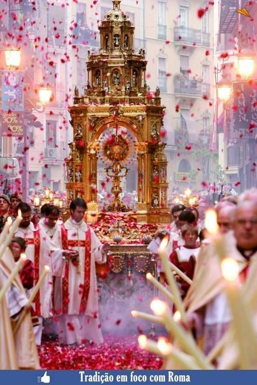 a Corpus Christi procession in Valencia, Spain (2015)