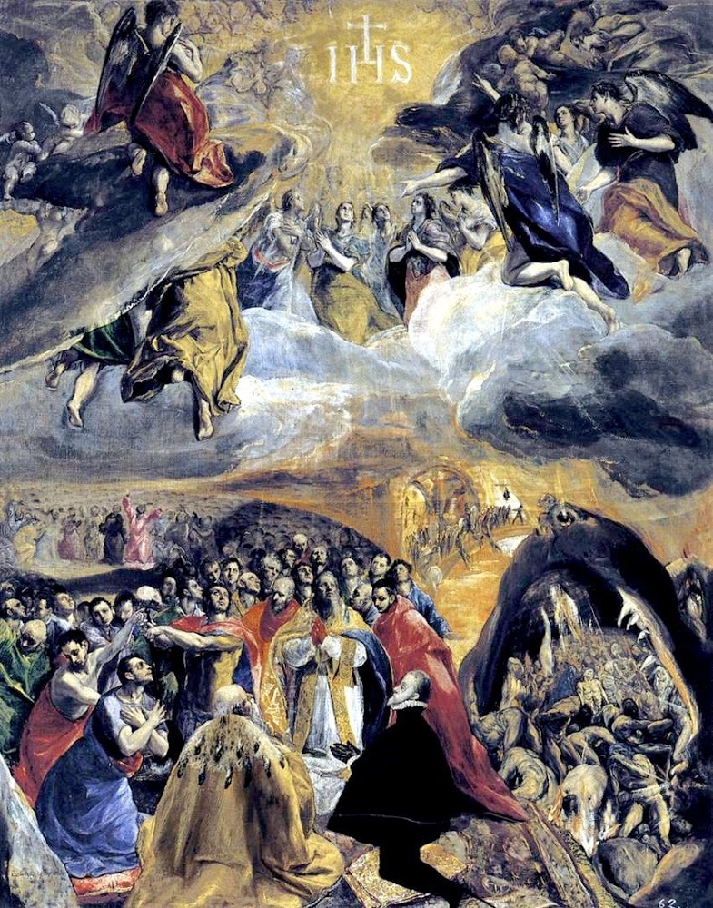 Adoration of the Name of Jesus (El Greco, 1578-1579, Chapter House, Monasterio de San Lorenzo, El Escorial)
