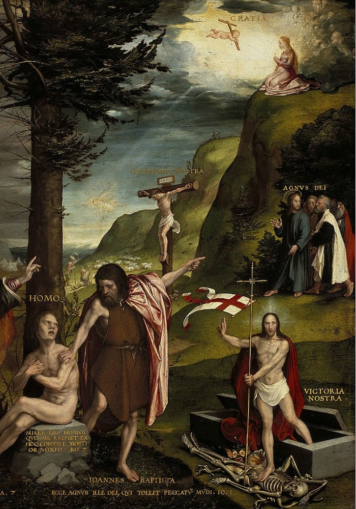 An Allegory of the Old and New Testaments - detail of the New Testament (Hans Holbein the Younger, 1530, National Gallery of Scotland, Edinburgh)