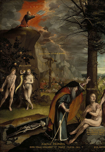 An Allegory of the Old and New Testaments - detail of the Old Testament (Hans Holbein the Younger, 1530, National Gallery of Scotland, Edinburgh)