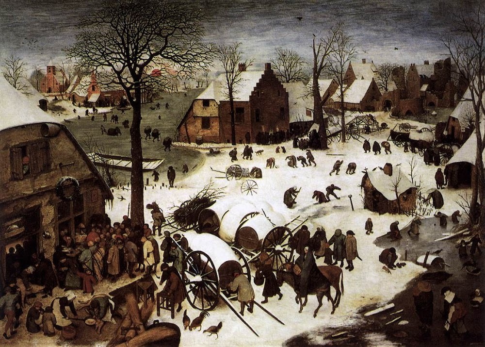 Census at Bethlehem (Pieter Bruegel the Elder, 1566,  Royal Museums of Fine Arts of Belgium, Brussels)