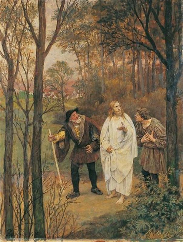 CHRISTUS UND DIE JÜNGER VON EMMAUS (Eduard von Gebhardt, 1914)