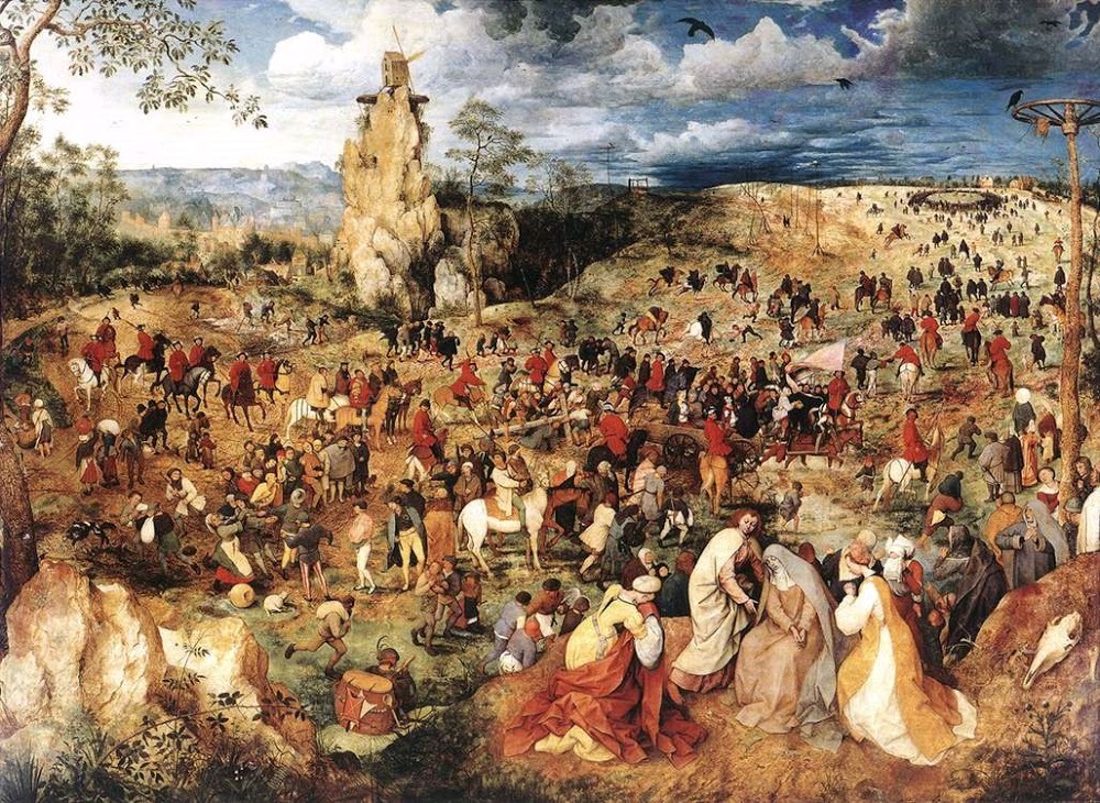 De kruisdraging (Pieter Bruegel de Oude, 1564, Kunsthistorisches Museum, Wenen)