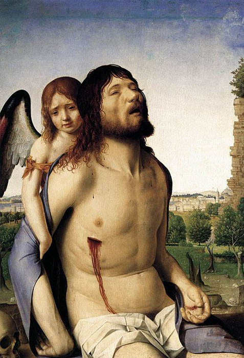 El Cristo muerto sostenido por un ángel (Antonello da Messina)
