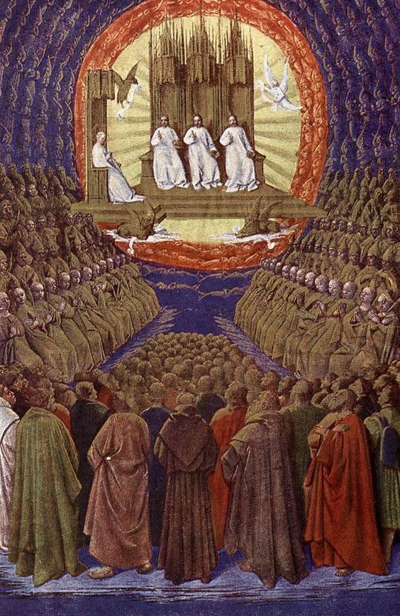 Enthronement Of The Virgin Or, The Trinity In Its Glory (Jean Fouquet, 1445, Musée Condé, Chantilly, France)