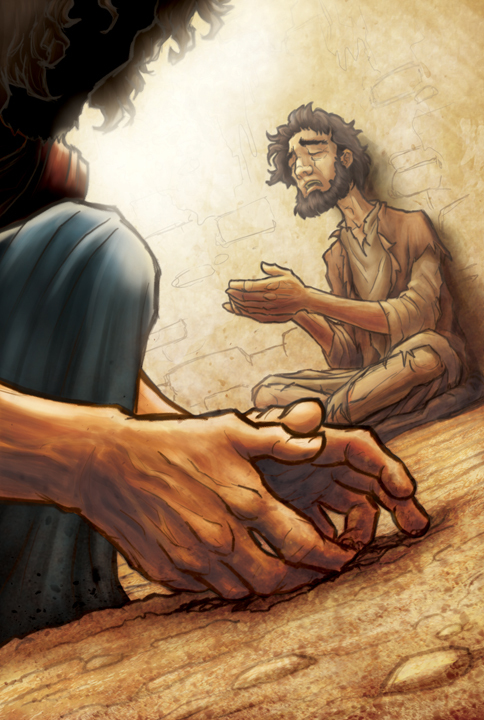 Jesus Heals a Blind Man (Eikonik, 2013, © Eikonik)