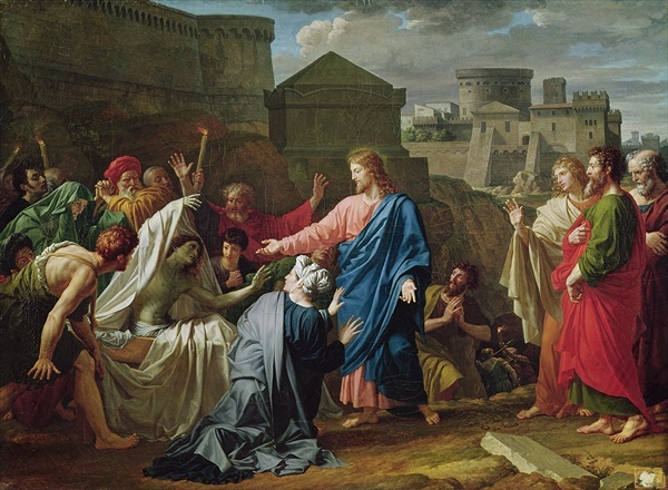 Jesus Resurrecting the Son of the Widow of Naim (Pierre Bouillon, Musée de Tessé )