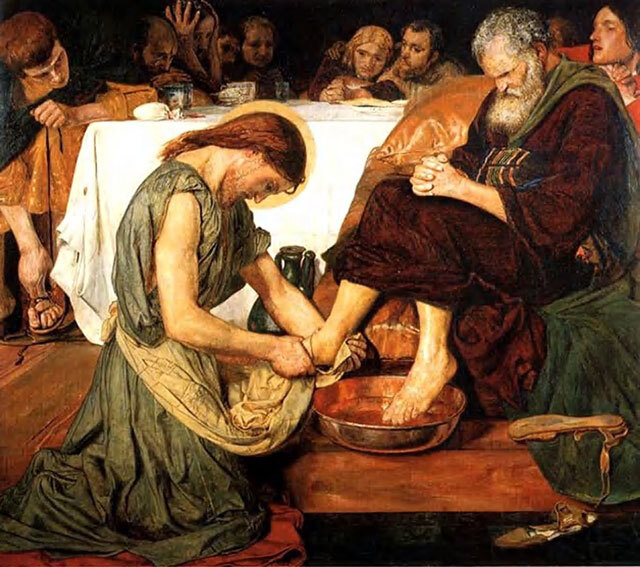 Jesus Washing Peter's Feet (Ford Madox Brown, 1852-56, Tate Gallery, London)