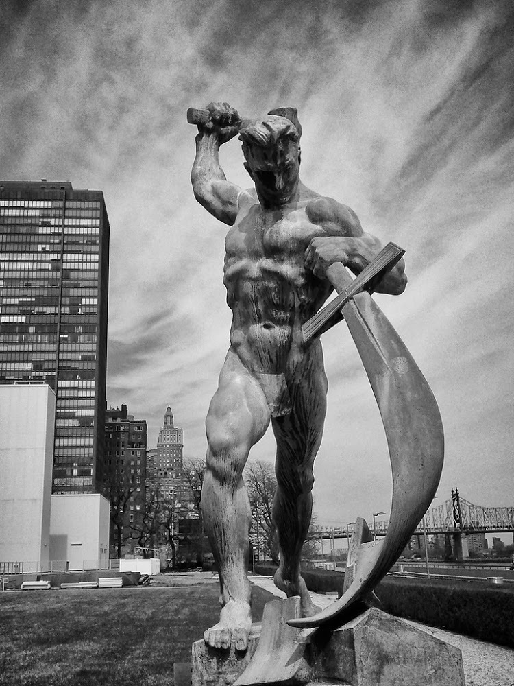 Let Us Beat Swords into Plowshares (
donated to the UN by the USSR in 1959, 1959)