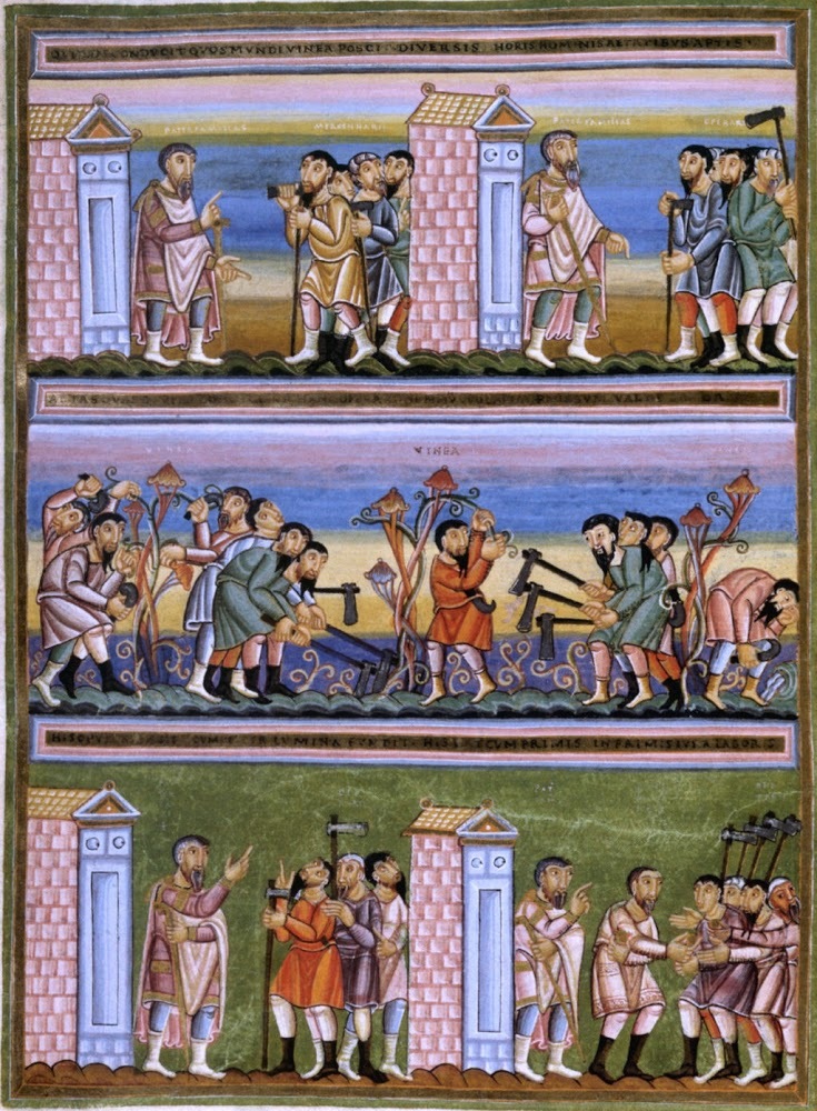 Parable of the Workers in the Vineyard (Codex Aureus Epternacensis , 11th century)