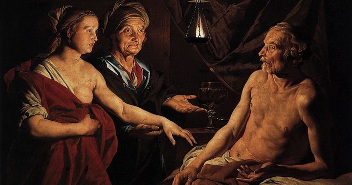 Sarah brengt Hagar bij Abraham (Matthias Stom, 1637)