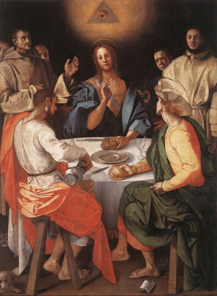 Supper at Emmaus (Jacopo da Pontormo, 1525, Uffizi, Florence)