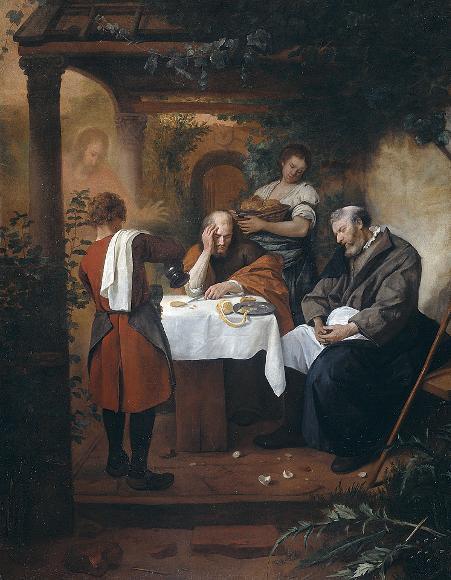 Supper at Emmaus (Jan Havicksz. Steen, 1665-68 ,  Rijksmuseum, Amsterdam)