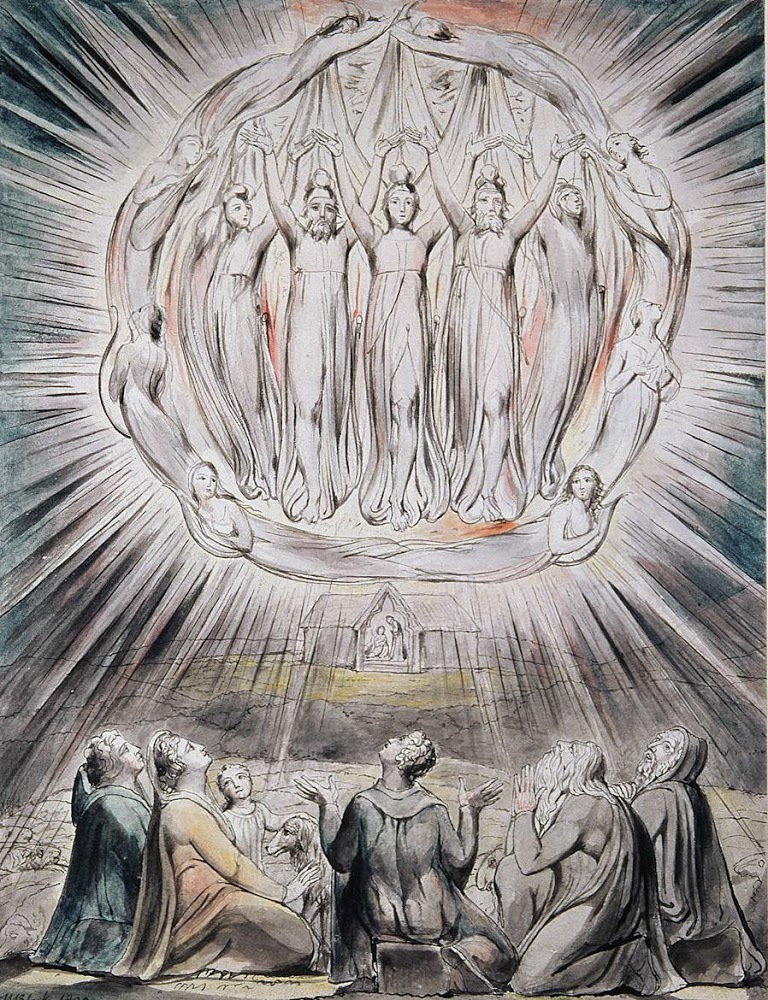The Angels appearing to the Shepherds (William Blake, 1809, Whitworth Art Gallery)