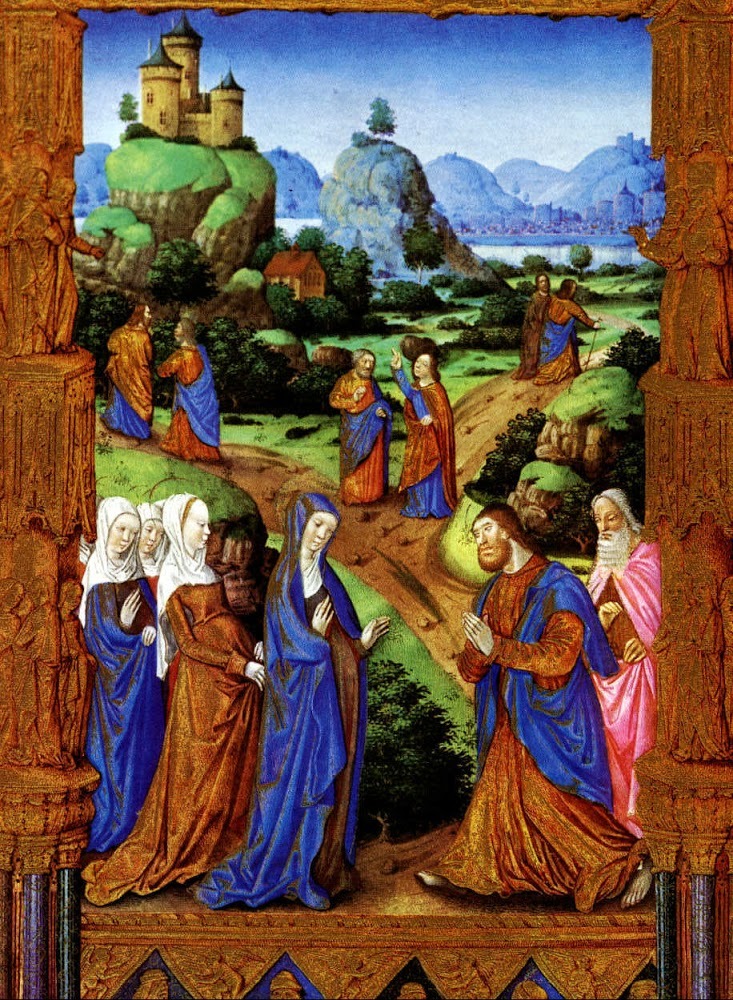 The Apostles Going Forth ("Très Riches Heures du Duc de Berry", 1410-1411, Musée Condé à Chantilly, France)