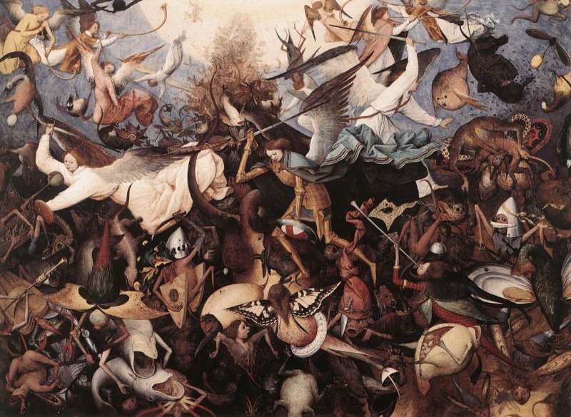 The Fall of the Rebel Angels (Pieter Bruegel the Elder, 1562,  Royal Museums of Fine Arts of Belgium, Brussels)