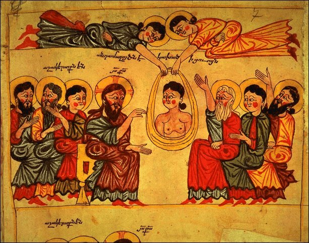 The Healing of the Lame of Capernaum (Anonymous,  Armenian Museum, Isfahan)