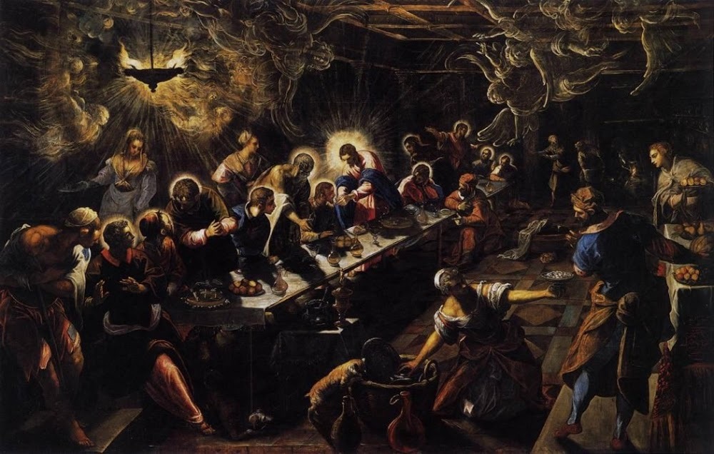The Last Supper (Il Tintoretto, 1592-94 ,  San Giorgo Maggiore, Venice)