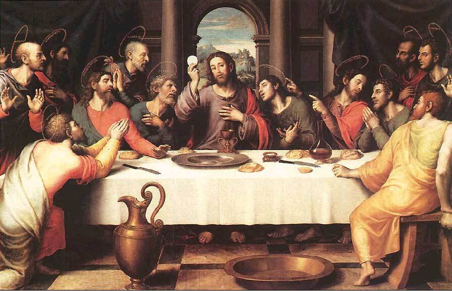 The Last Supper (Juan de Juanes, ca. 1560 ,  Museo del Prado, Madrid)