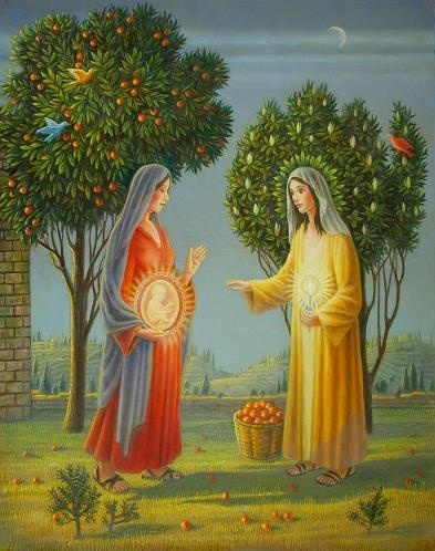 The Visitation of Elizabeth by Mary (Brigid Marlin, 2005, © Brigid Marlin)